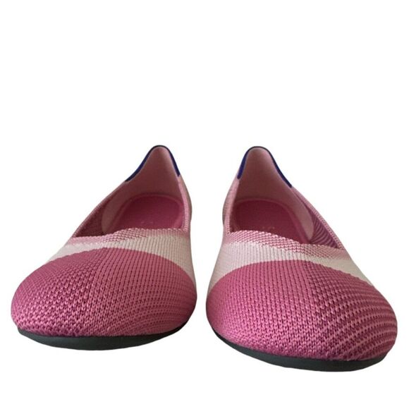 ROTHY’S Limited Edition Pink Cap Toe Breast Cancer Awareness Flats Sz 8.5 - Picture 7 of 13